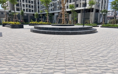 Gạch nghệ thuật ngoài trời Secoin tại dự án Nhà ở xã hội Quang Châu, Bắc Giang